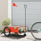 vidaXL - Fietstrailer - oxford - stof - en - ijzer - oranje - en - zwart