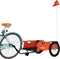 vidaXL - Fietstrailer - oxford - stof - en - ijzer - oranje - en - zwart