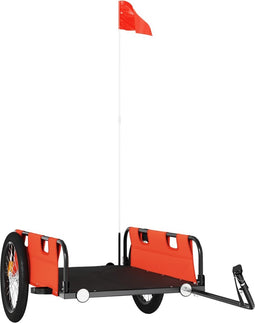 vidaXL - Fietstrailer - oxford - stof - en - ijzer - oranje
