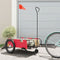 vidaXL - Fietstrailer - oxford - stof - en - ijzer - rood - en - zwart