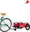 vidaXL - Fietstrailer - oxford - stof - en - ijzer - rood