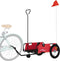 vidaXL - Fietstrailer - oxford - stof - en - ijzer - rood