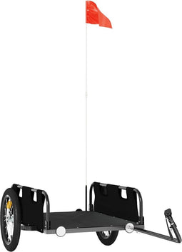 vidaXL - Fietstrailer - oxford - stof - en - ijzer - zwart