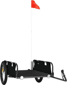 vidaXL - Fietstrailer - oxford - stof - en - ijzer - zwart
