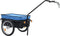 vidaXL - Fietstrailer/trekwagen - 155x60x83 - cm - staal - blauw