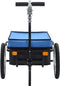 vidaXL - Fietstrailer/trekwagen - 155x60x83 - cm - staal - blauw
