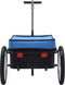 vidaXL - Fietstrailer/trekwagen - 155x60x83 - cm - staal - blauw