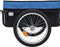 vidaXL - Fietstrailer/trekwagen - 155x60x83 - cm - staal - blauw