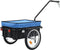 vidaXL - Fietstrailer/trekwagen - 155x60x83 - cm - staal - blauw