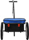 vidaXL - Fietstrailer/trekwagen - 155x60x83 - cm - staal - blauw