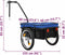 vidaXL - Fietstrailer/trekwagen - 155x60x83 - cm - staal - blauw