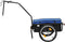 vidaXL - Fietstrailer/trekwagen - 155x60x83 - cm - staal - blauw