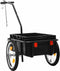 vidaXL - Fietstrailer/trekwagen - 155x60x83 - cm - staal - zwart