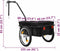 vidaXL - Fietstrailer/trekwagen - 155x60x83 - cm - staal - zwart