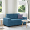 vidaXL - Fluwelen - blauw - Fluweel, - hout - Middelgroot - Duurzaam - Blauwe - bank