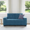 vidaXL - Fluwelen - blauw - Fluweel, - hout - Middelgroot - Duurzaam - Blauwe - bank