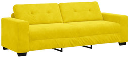 vidaXL - Fluwelen - geel - Fluweel, - Hout - Middelgroot - Afneembare - hoezen