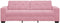 vidaXL - Fluwelen - Roze - Comfortabele - Schuimvulling - Standaard