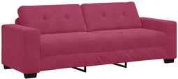 vidaXL - Fluwelen - wijnrood - Fluweel, - Hout, - Schuim - Groot - Zit - Veel - Mensen