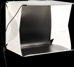 vidaXL Foto-opnamebox met LED inklapbaar 40x34x37 cm kunststof wit