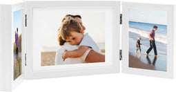 vidaXL - Fotolijst - drieluik - 22x15 - cm+2x(10x15 - cm) - wit