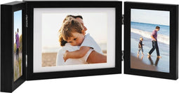 vidaXL - Fotolijst - drieluik - 22x15 - cm+2x(10x15 - cm) - zwart