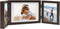 vidaXL - Fotolijst - drieluik - 28x18 - cm+2x(13x18 - cm) - bruin