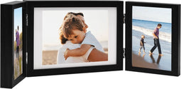 vidaXL - Fotolijst - drieluik - 28x18 - cm+2x(13x18 - cm) - zwart