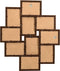 vidaXL - Fotolijst - voor - 10x(10x15 - cm) - foto - MDF - donkerbruin