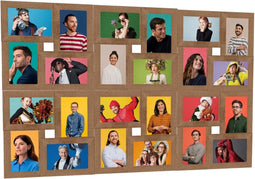 vidaXL - Fotolijst - voor - 24x(10x15 - cm) - foto - MDF - lichtbruin
