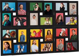 vidaXL - Fotolijst - voor - 24x(10x15 - cm) - foto - MDF - zwart
