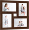 vidaXL - Fotolijst - voor - 4x(10x15 - cm) - foto - MDF - donkerbruin