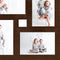 vidaXL - Fotolijst - voor - 4x(10x15 - cm) - foto - MDF - donkerbruin