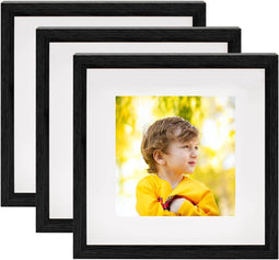 vidaXL - Fotolijsten - 3 - st - voor - 13x13 - cm - foto - 3D - 23x23 - cm - zwart