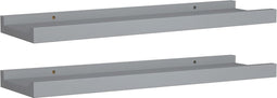 vidaXL - Fotoplanken - 2 - st - 40x9x3 - cm - MDF - grijs