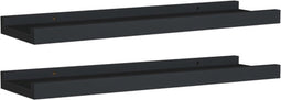 vidaXL - Fotoplanken - 2 - st - 40x9x3 - cm - MDF - zwart