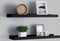 vidaXL - Fotoplanken - 2 - st - 40x9x3 - cm - MDF - zwart