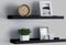 vidaXL - Fotoplanken - 2 - st - 60x9x3 - cm - MDF - zwart