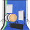 vidaXL - Fotostudio - set - met - 5 - gekleurde - achtergronden - & - 2 - softboxen