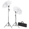vidaXL - Fotostudioset - met - lampen, - paraplu's, - achtergrond - en - reflector