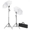 vidaXL - Fotostudioset - met - lampen, - paraplu's, - achtergrond - en - reflector