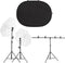 vidaXL - Fotostudioset - met - lichtset, - achtergrondscherm - en - reflector