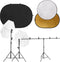 vidaXL - Fotostudioset - met - lichtset, - achtergrondscherm - en - reflector