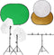 vidaXL - Fotostudioset - met - lichtset, - achtergrondscherm - en - reflector