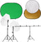 vidaXL - Fotostudioset - met - lichtset, - achtergrondscherm - en - reflector