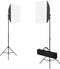vidaXL - Fotostudioset - met - softboxlampen, - achtergrond - en - reflector