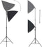 vidaXL - Fotostudioset - met - softboxlampen, - achtergrond - en - reflector