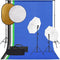 vidaXL - Fotostudioset - met - verlichtingsset, - achtergrond - en - reflector
