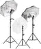 vidaXL - Fotostudioset - met - verlichtingsset, - achtergrond - en - reflector
