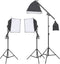 vidaXL - Fotostudioset - met - verlichtingsset, - achtergrond - en - reflector